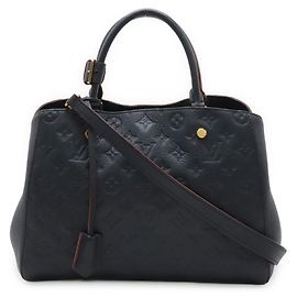 Borsa Louis Vuitton Monogram Empreinte Montaigne MM Rosso