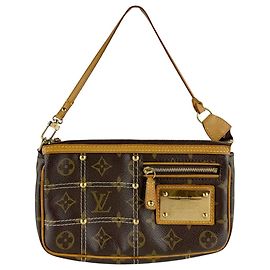 Louis Vuitton Monogram Rivete Pochette Accessoires Braun
