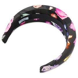 Arco de cabelo Alice em nylon cinza e multicolorido Prada Marrom Multicor