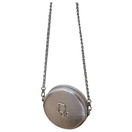 Dior Silberne Runde Handtasche Silber