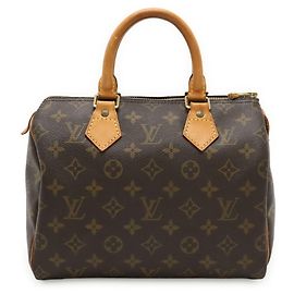 Sac à main Louis Vuitton Monogram Speedy 25 Marron