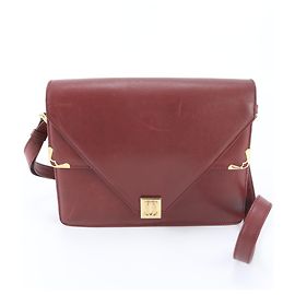 Cartier Must Line Leather Handbag Dark red