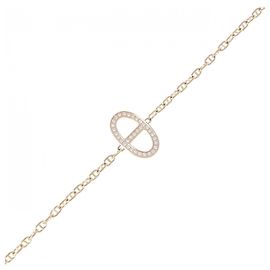 Hermes Hermès Chaine d'Ancre Contour Bracelet Dourado