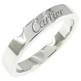 Cartier Engraved Platinum Band Ring Other