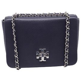 Borsa a tracolla Tory Burch Mercer in pelle blu navy Blu Blu navy