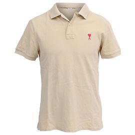 Polo AMI Paris Ami de Cœur en algodón beige Beige