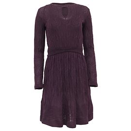Robe courte M Missoni Keyhole en laine vierge violette Violet