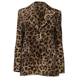 Veste Chloé à boutonnage simple imprimé léopard en coton imprimé animal Autre Imprimé python