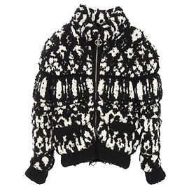 Chanel Coco Mark Wool Cashmere Blouson Black White