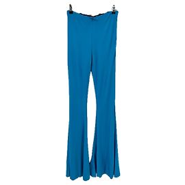 Barbara Bui Blue Viscose Flowing Pants Blue