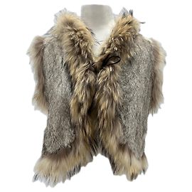 Autre Marque Ärmelloses Fell Beige