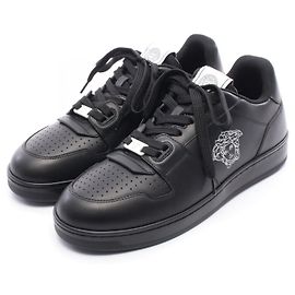 Baskets en cuir Medusa Versace Noir