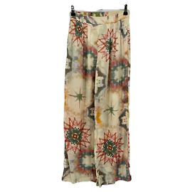 Autre Marque Calça fluida colorida Marrom