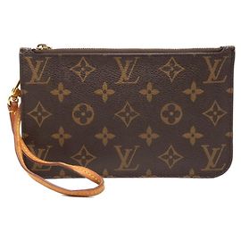 Louis Vuitton Monogram Neverfull PM Handbag with Pouch Brown