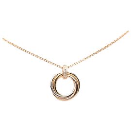 Colar de Pingente Cartier Trinity 5-Diamantes Outro