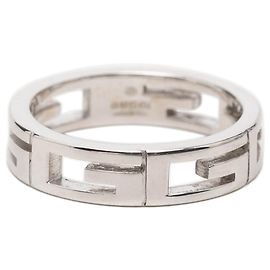 Anillo G-Logo Gucci en oro blanco de 18K Otro