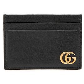 Gucci GG Marmont Black Leather Card Case Black