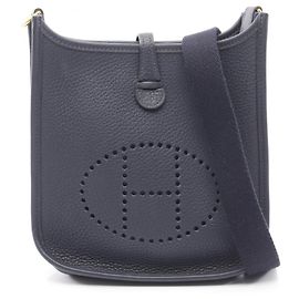 Hermès Bolsa de ombro Hermes Evelyne TPM Amazon Blue Nuit Azul Azul marinho