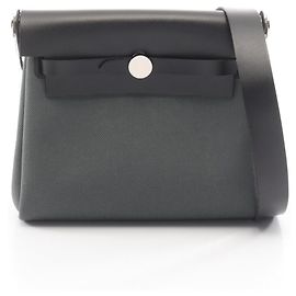 Sac à bandoulière Hermès Herbag Zip Mini Noir Vert