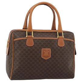 Céline Celine Vintage Macadam Boston Canvas Marron