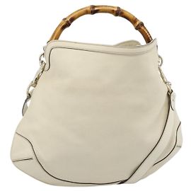 Sac à main Gucci Vintage Convertible Bamboo en cuir Large Multicolore