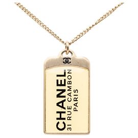Collier avec pendentif chaîne Cambon Chanel Doré