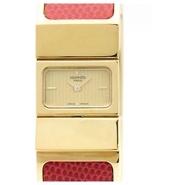 Hermès Relógio feminino Hermes Loque banhado a ouro com quartzo Outro