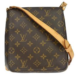 Borsa Musette Salsa Louis Vuitton in Canvas Monogram GM Marrone