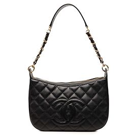 Borsa a tracolla Chanel Coco Mark Matelassé Chain Nero