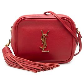 Bolsa tiracolo Saint Laurent Monogram Blogger com borla e logótipo YSL Vermelho