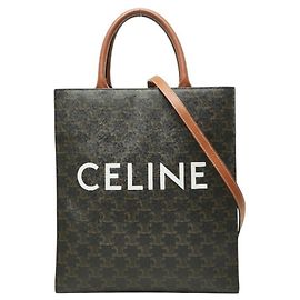 Céline Borsa Tote Verticale Celine Triomphe Marrone Nero
