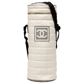 Chanel Sport Line Coco Mark Bottle Holder Shoulder Bag White