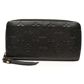 Louis Vuitton Monogram Empreinte Zippy Wallet Black
