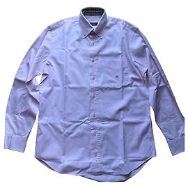 Camicia Burberry in cotone rosa a maniche lunghe Rosa