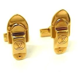 Abotoaduras Louis Vuitton em ouro Dourado