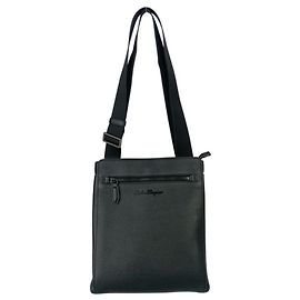 Borsa a tracolla in pelle di vitello nera Salvatore Ferragamo Nero