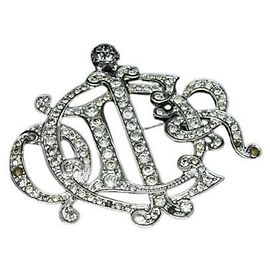 Christian Dior Brosche aus Silbermetall Silber