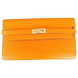 Hermès Kelly Wallet Orange Epsom Leather Orange