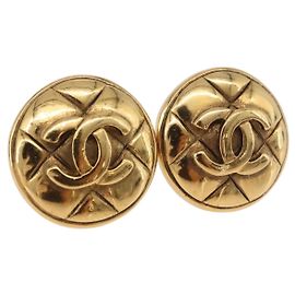 CHANEL Earring metal Gold Tone CC Auth 184007V Other