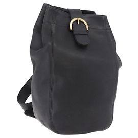 Borsa a Spalla Coach Old in Pelle Nera e Oro Auth am11729A Nero D'oro