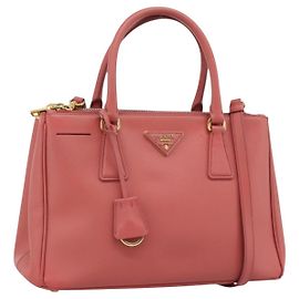 Bolsa PRADA Galleria em couro Safiano 2way Rosa Ouro Auth 183648V Rosa Dourado