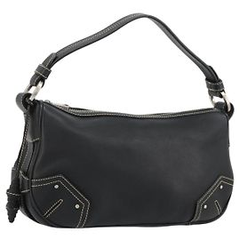 Borsa a Spalla BALLY in Pelle Nera Argento Auth 180860A Nero Argento