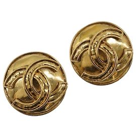 Orecchini CHANEL metallo Gold Tone CC Auth 183503V Altro