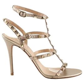 Décolleté Valentino in pelle oro taglia 40 D'oro