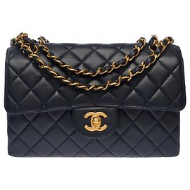 Borsa CHANEL Timeless/Classique in Pelle Blu Navy - 103529 Blu navy