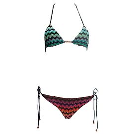 Missoni, Zigzag-Bikini in Multicolor Mehrfarben