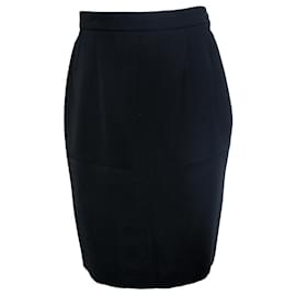 Yves Saint Laurent, jupe midi vintage noire Noir