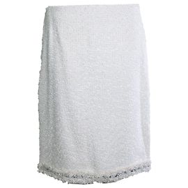 Escada, saia midi de tweed branco Branco