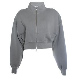Agolde, grauer kurzer Cardigan mit Reißverschluss Grau