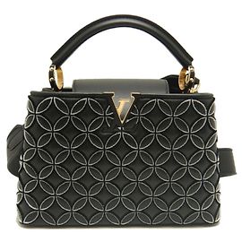 Sac à main Louis Vuitton Monogram Flower Capucines BB Noir
